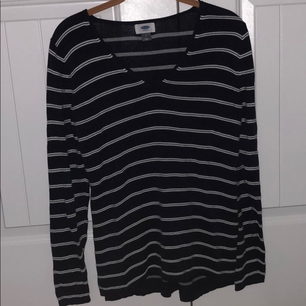 Navy and White Sweater